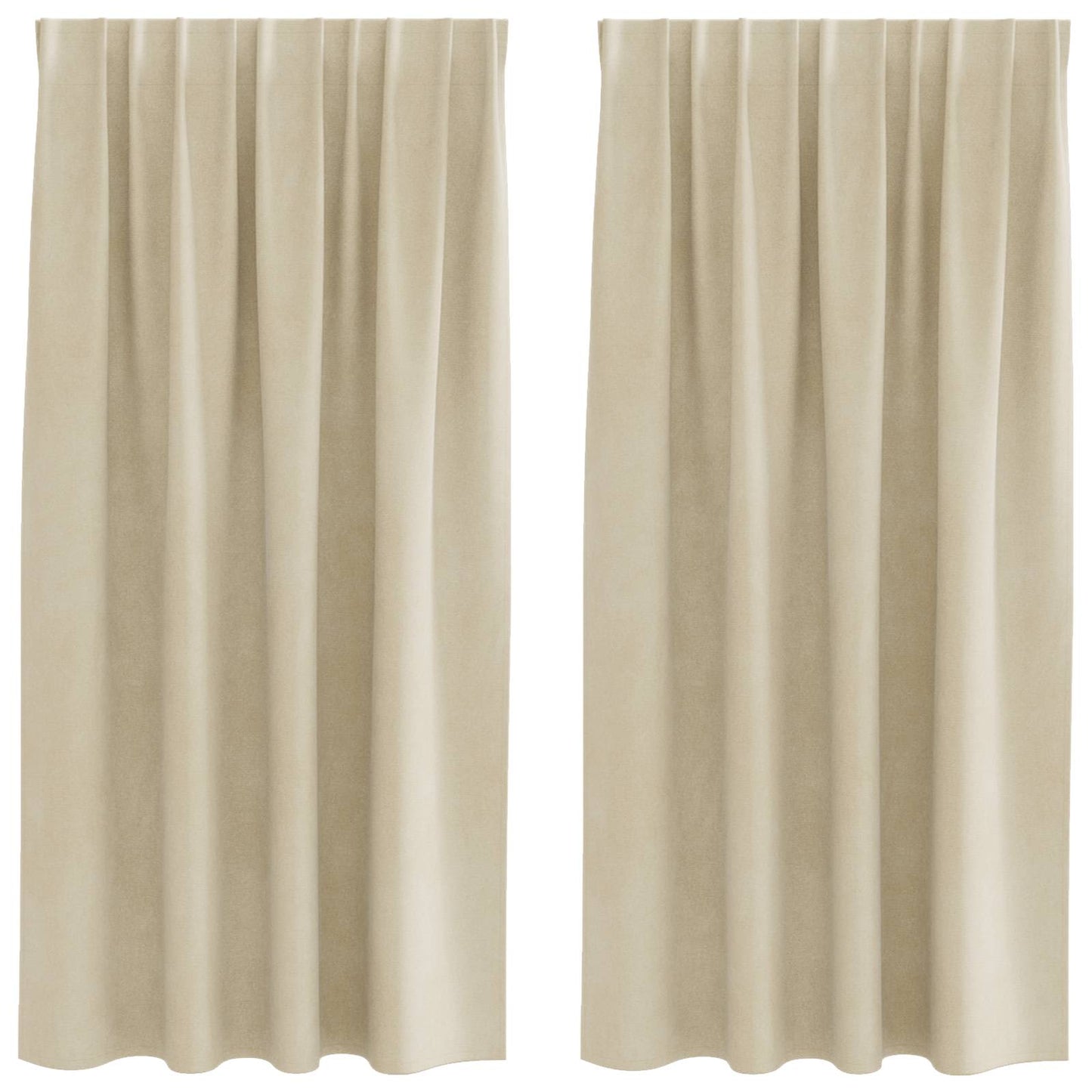 Verduisterende gordijnen 2 pcs Crème 140 x 175 cm Fluweel is nu te koop bij PeponiXL, paradijselijk wonen!