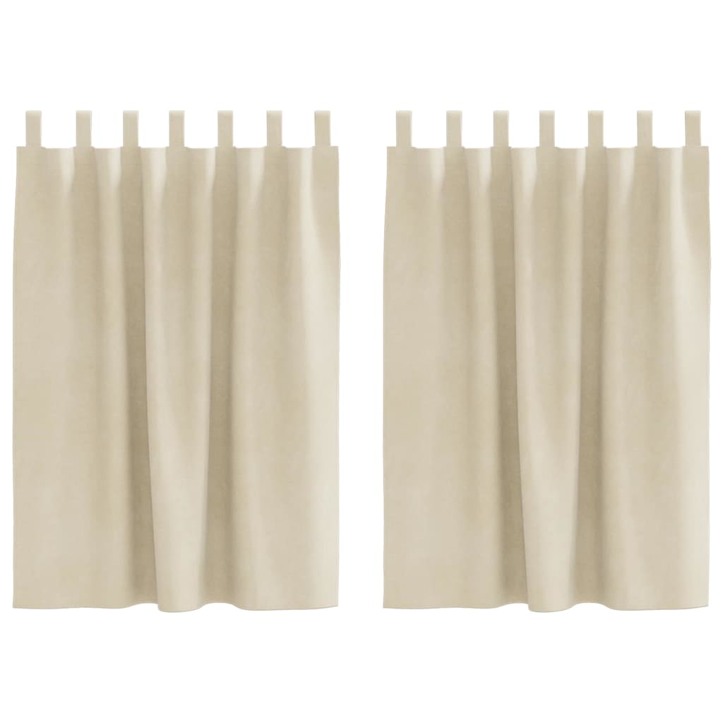 Verduisterende gordijnen 2 pcs Crème 140 x 140 cm Fluweel is nu te koop bij PeponiXL, paradijselijk wonen!