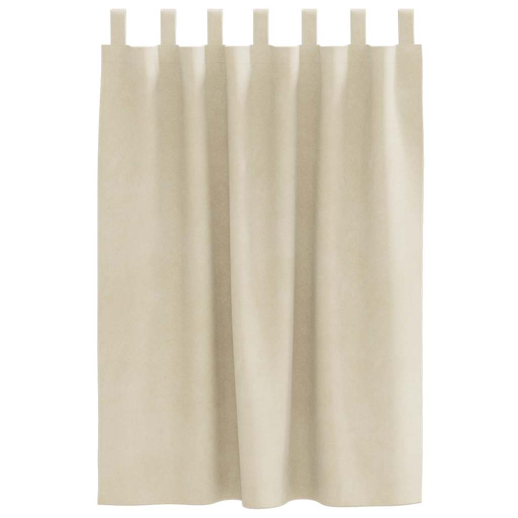 Verduisterende gordijnen 2 pcs Crème 140 x 140 cm Fluweel is nu te koop bij PeponiXL, paradijselijk wonen!