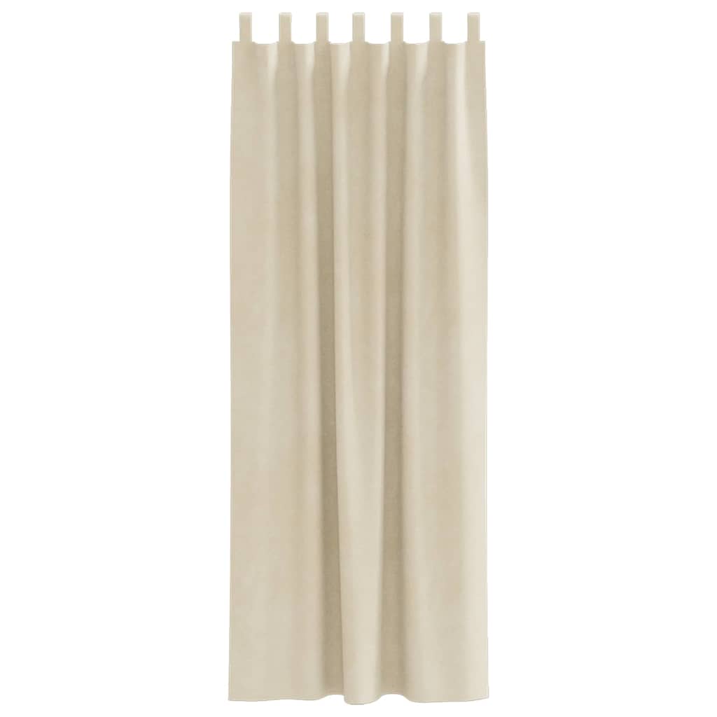 Verduisterende gordijnen 2 pcs Crème 140 x 225 cm Fluweel is nu te koop bij PeponiXL, paradijselijk wonen!