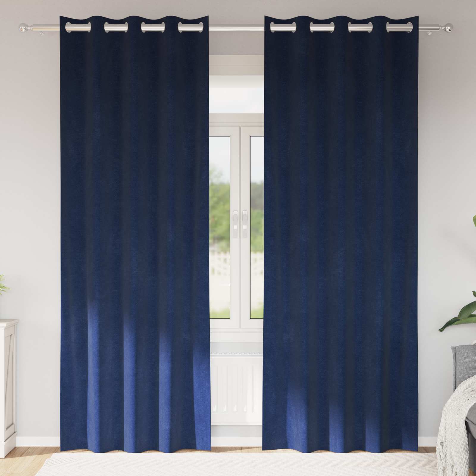 Verduisterende gordijnen 2 pcs Donkerblauw 140 x 260 cm Fluweel is nu te koop bij PeponiXL, paradijselijk wonen!