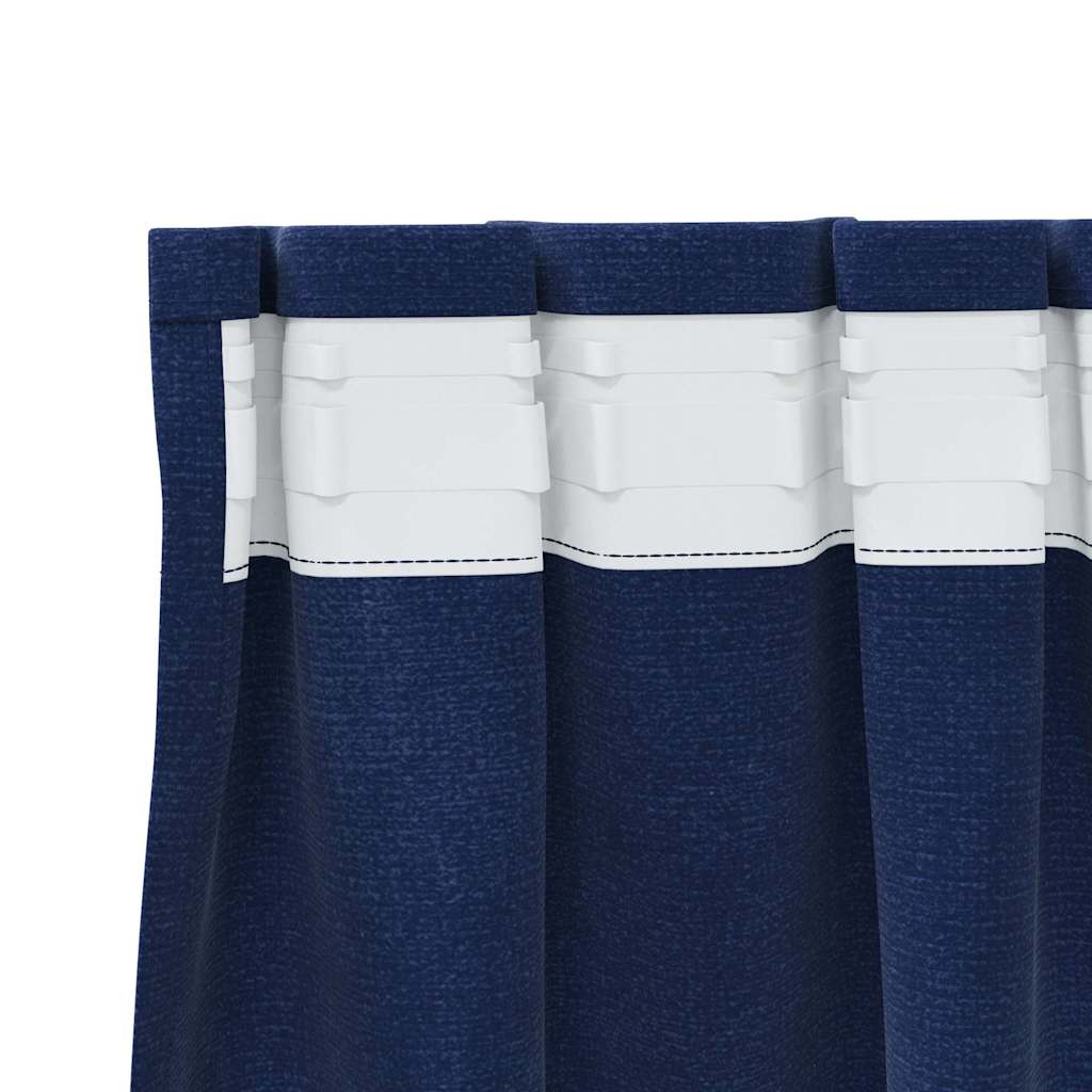 Verduisterende gordijnen 2 pcs Donkerblauw 140 x 140 cm Fluweel is nu te koop bij PeponiXL, paradijselijk wonen!
