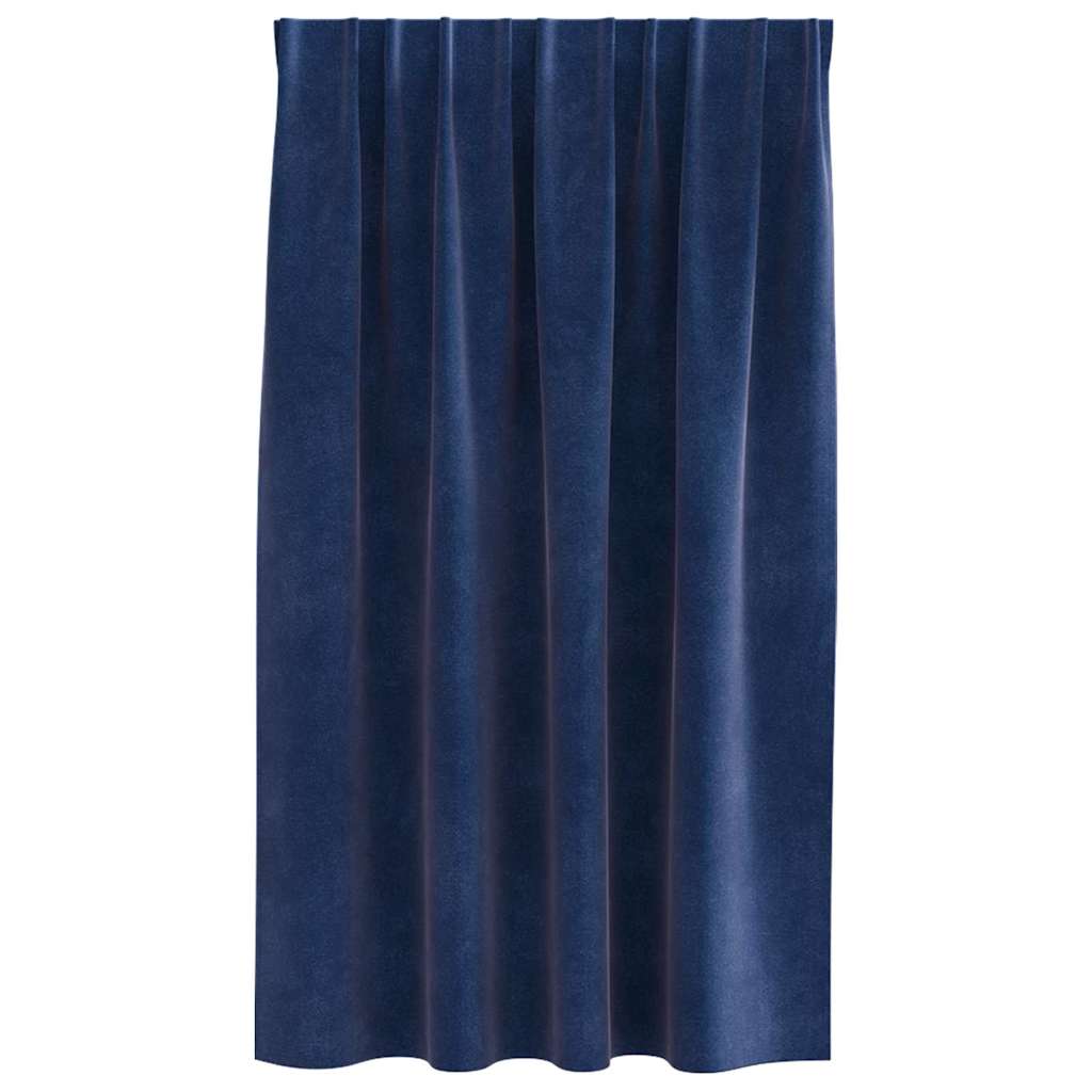 Verduisterende gordijnen 2 pcs Donkerblauw 140 x 140 cm Fluweel is nu te koop bij PeponiXL, paradijselijk wonen!