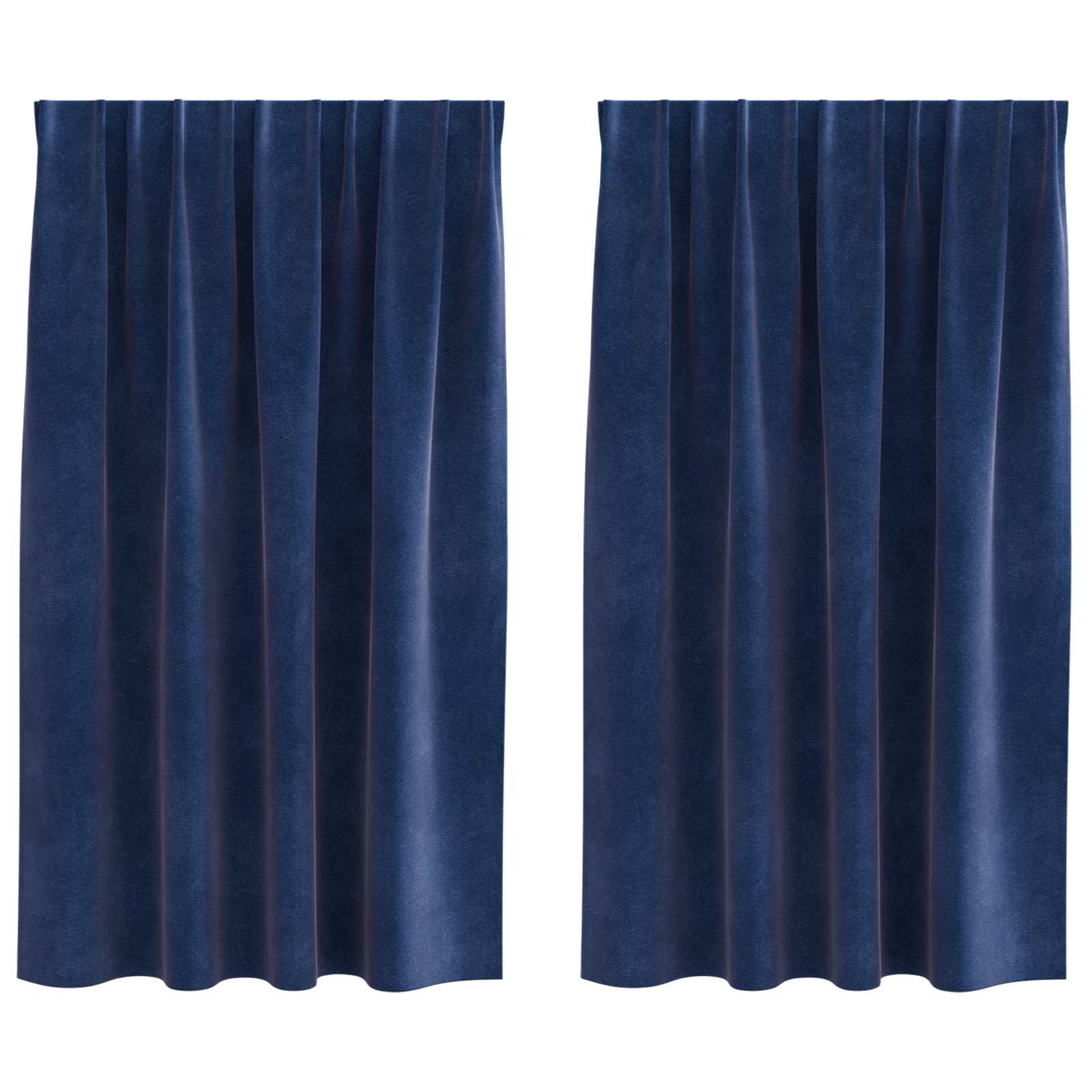 Verduisterende gordijnen 2 pcs Donkerblauw 140 x 175 cm Fluweel is nu te koop bij PeponiXL, paradijselijk wonen!