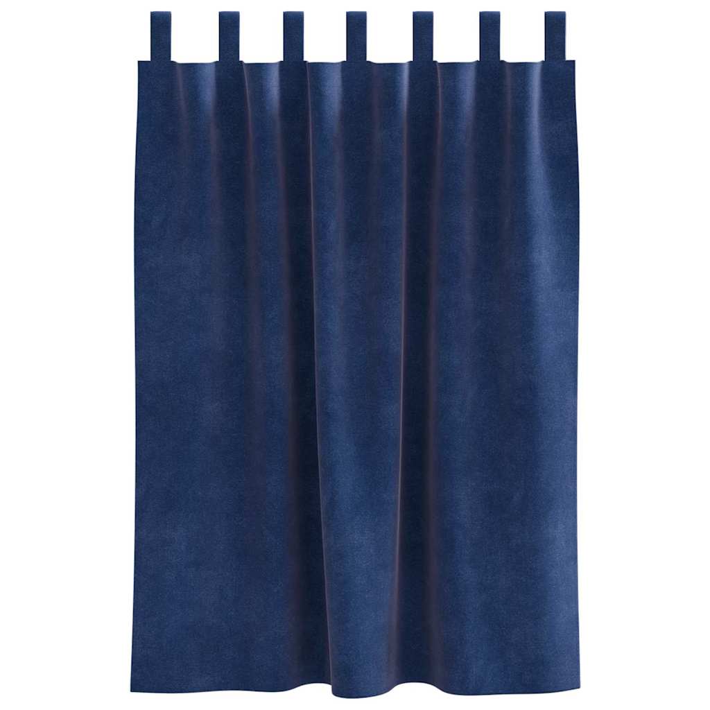 Verduisterende gordijnen 2 pcs Donkerblauw 140 x 140 cm Fluweel is nu te koop bij PeponiXL, paradijselijk wonen!
