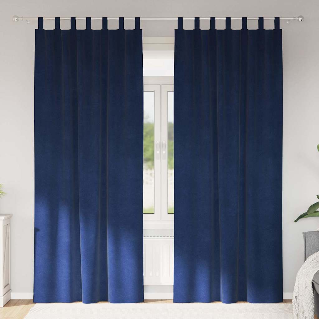 Verduisterende gordijnen 2 pcs Donkerblauw 140 x 225 cm Fluweel is nu te koop bij PeponiXL, paradijselijk wonen!