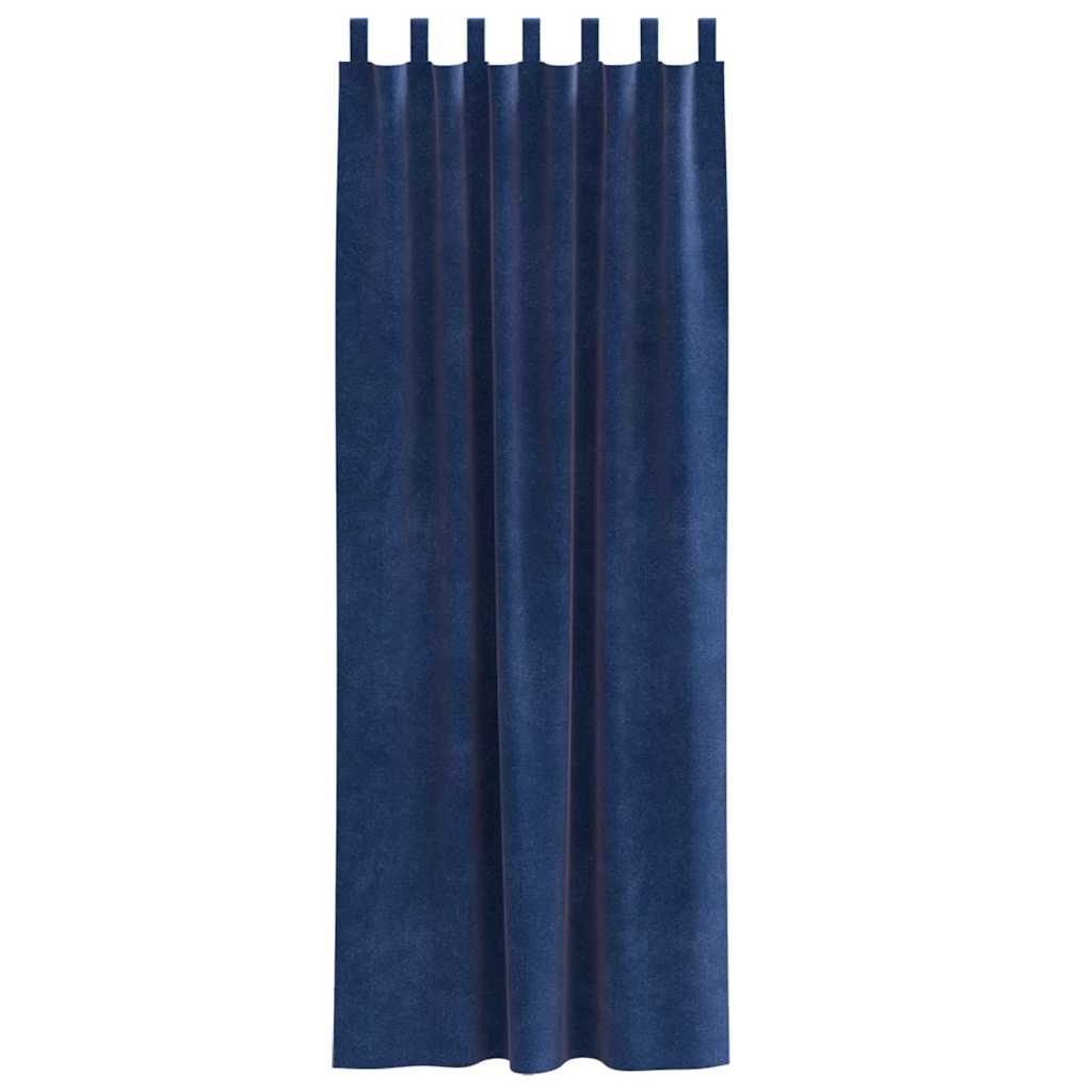 Verduisterende gordijnen 2 pcs Donkerblauw 140 x 260 cm Fluweel is nu te koop bij PeponiXL, paradijselijk wonen!