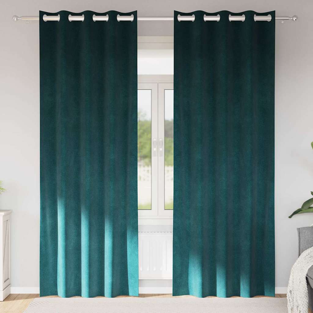 Verduisterende gordijnen 2 pcs Donkergroen 140 x 225 cm Fluweel is nu te koop bij PeponiXL, paradijselijk wonen!