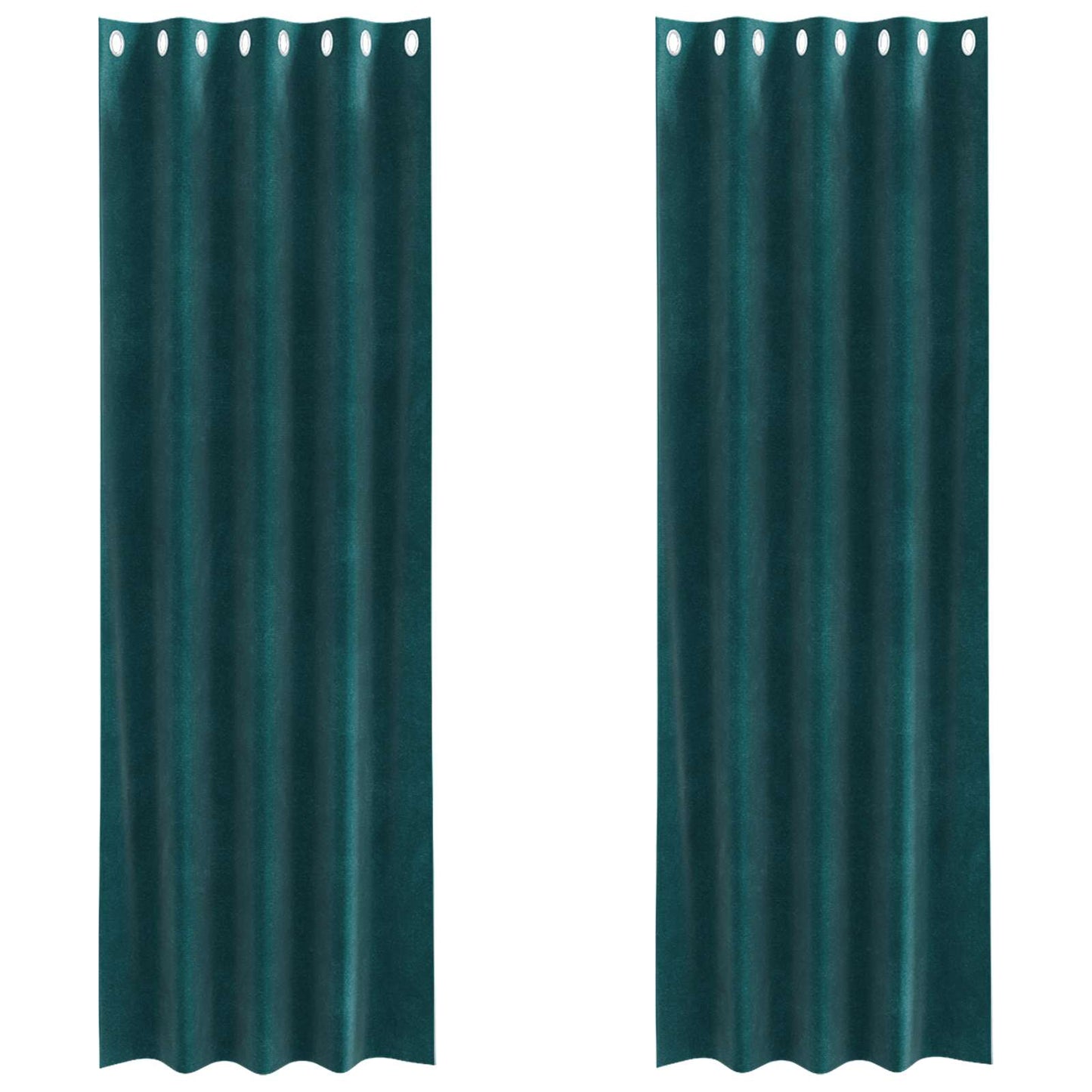 Verduisterende gordijnen 2 pcs Donkergroen 140 x 245 cm Fluweel is nu te koop bij PeponiXL, paradijselijk wonen!