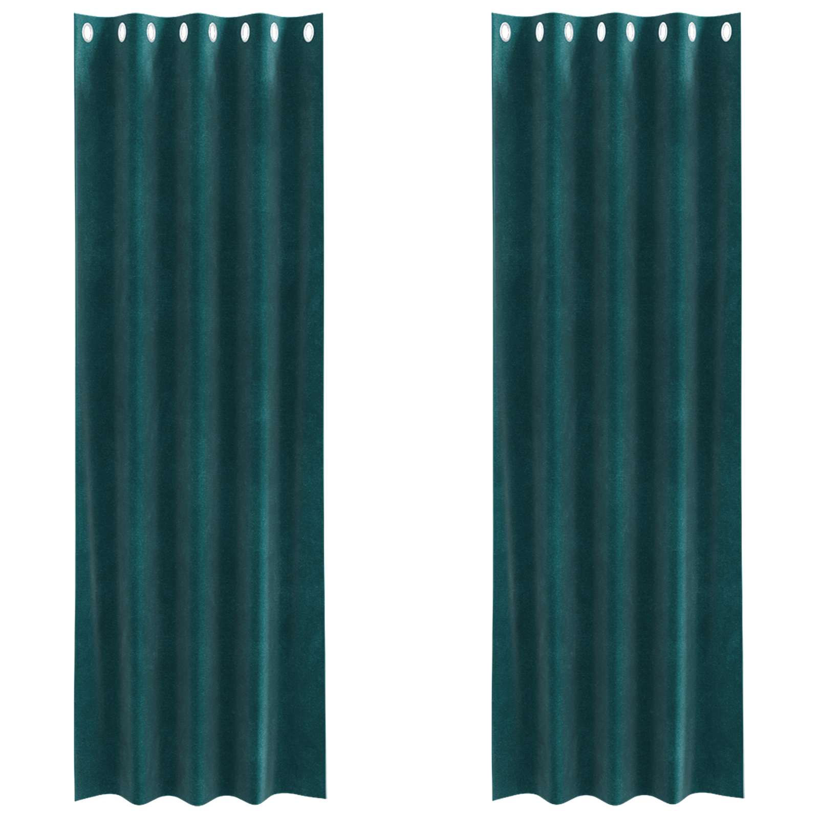 Verduisterende gordijnen 2 pcs Donkergroen 140 x 245 cm Fluweel is nu te koop bij PeponiXL, paradijselijk wonen!