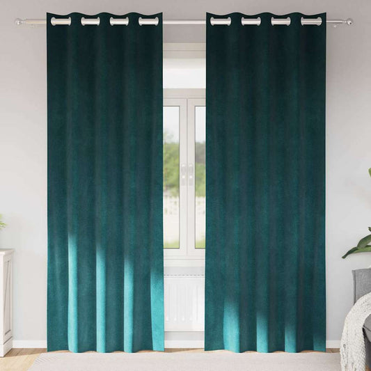 Verduisterende gordijnen 2 pcs Donkergroen 140 x 260 cm Fluweel is nu te koop bij PeponiXL, paradijselijk wonen!