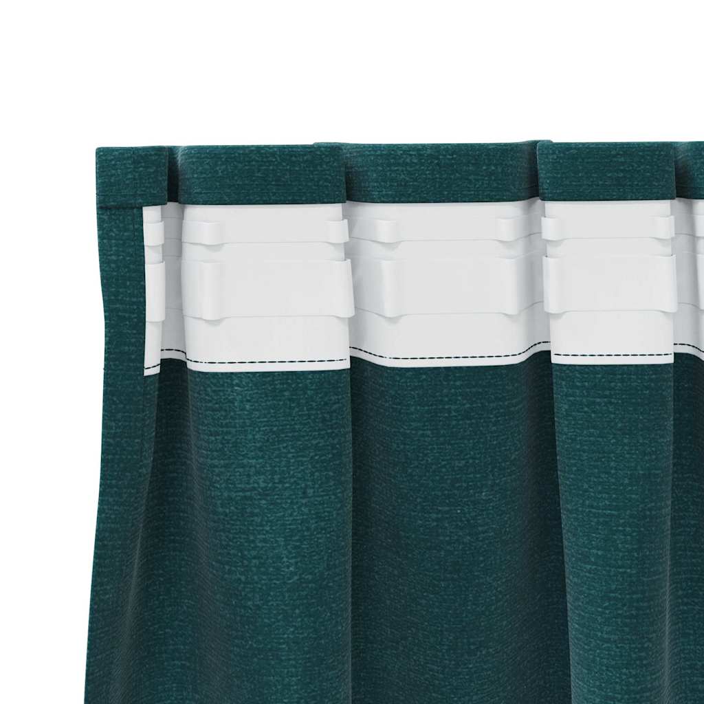 Verduisterende gordijnen 2 pcs Donkergroen 140 x 245 cm Fluweel is nu te koop bij PeponiXL, paradijselijk wonen!