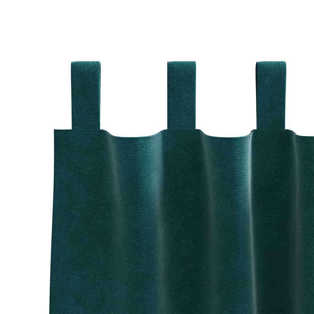 Verduisterende gordijnen 2 pcs Donkergroen 140 x 225 cm Fluweel is nu te koop bij PeponiXL, paradijselijk wonen!