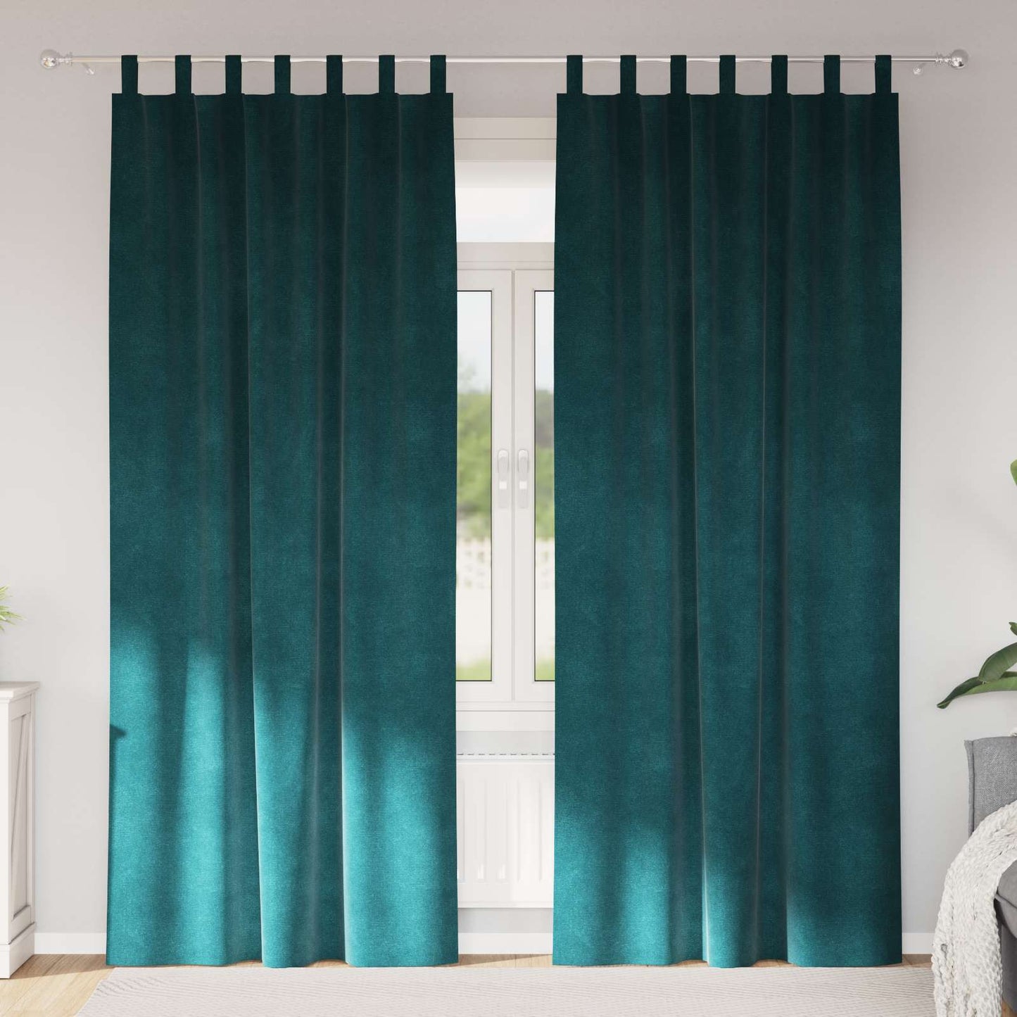Verduisterende gordijnen 2 pcs Donkergroen 140 x 245 cm Fluweel is nu te koop bij PeponiXL, paradijselijk wonen!