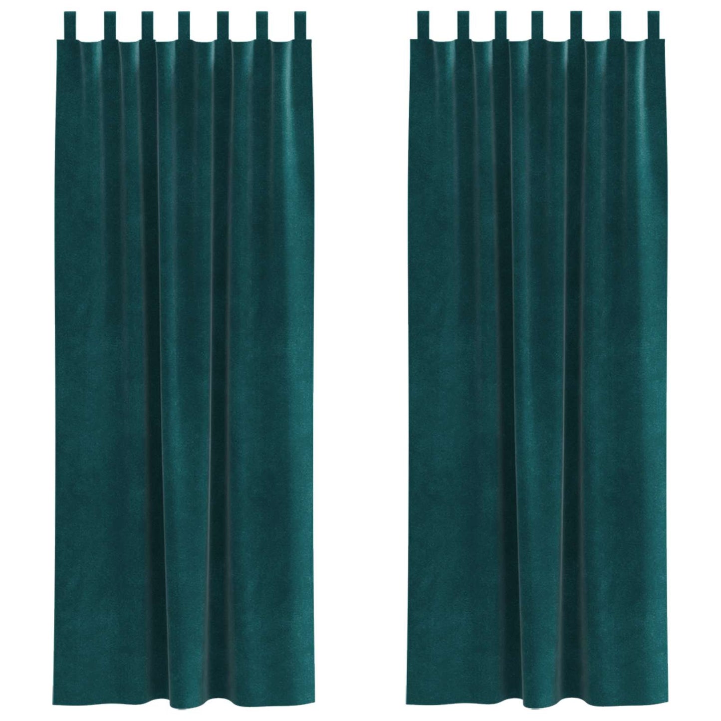 Verduisterende gordijnen 2 pcs Donkergroen 140 x 245 cm Fluweel is nu te koop bij PeponiXL, paradijselijk wonen!