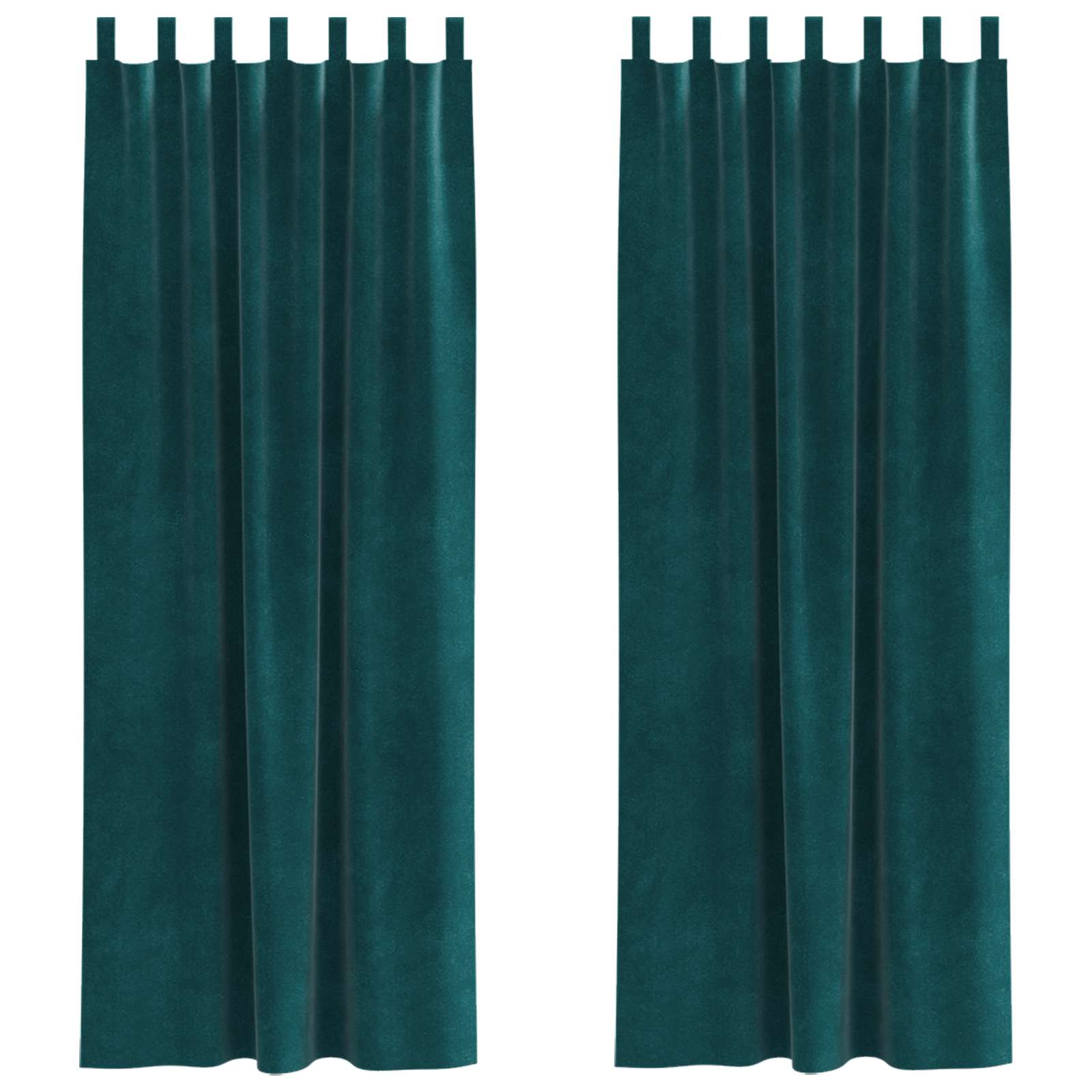 Verduisterende gordijnen 2 pcs Donkergroen 140 x 245 cm Fluweel is nu te koop bij PeponiXL, paradijselijk wonen!