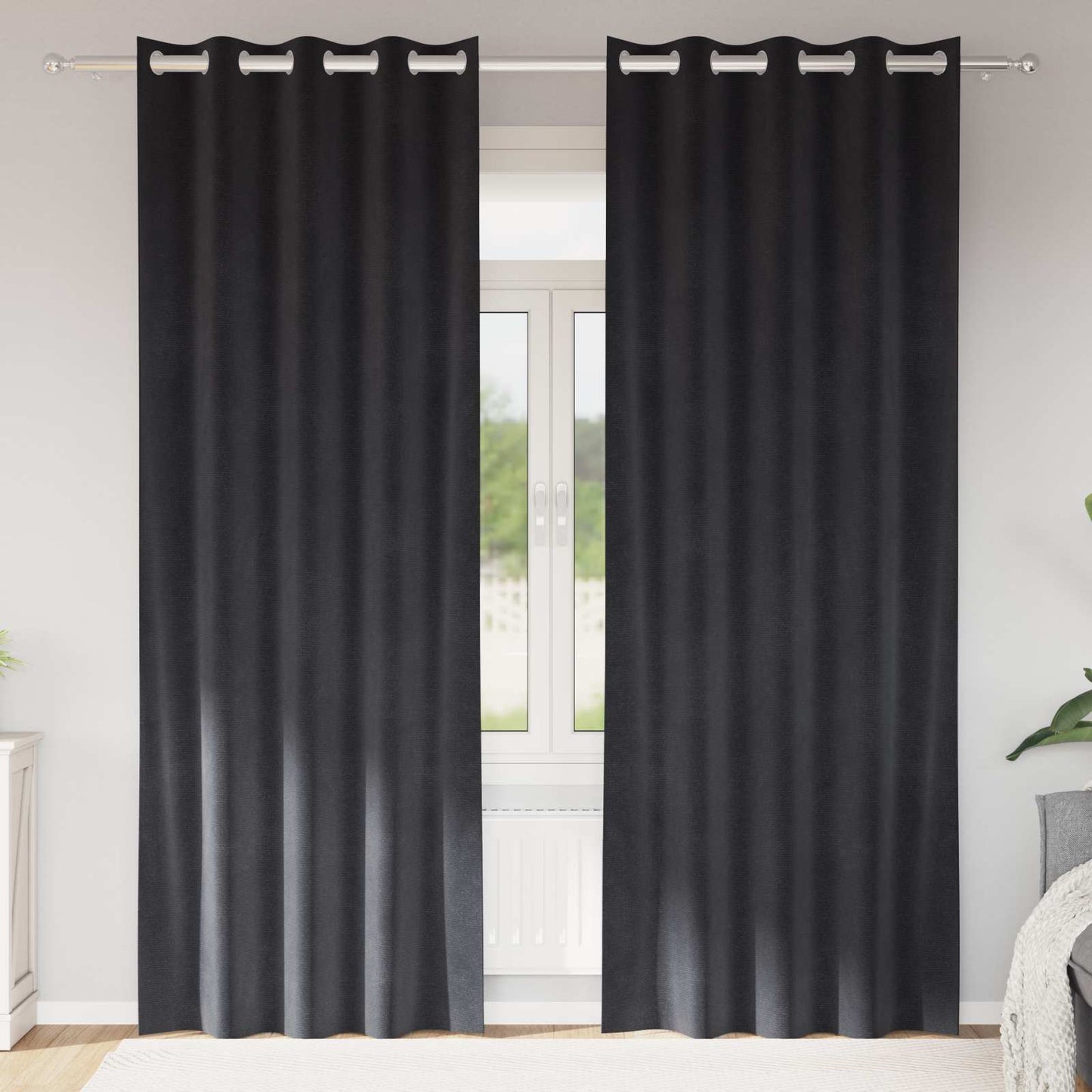 Verduisterende gordijnen 2 pcs Donkergrijs 140 x 245 cm Fluweel is nu te koop bij PeponiXL, paradijselijk wonen!