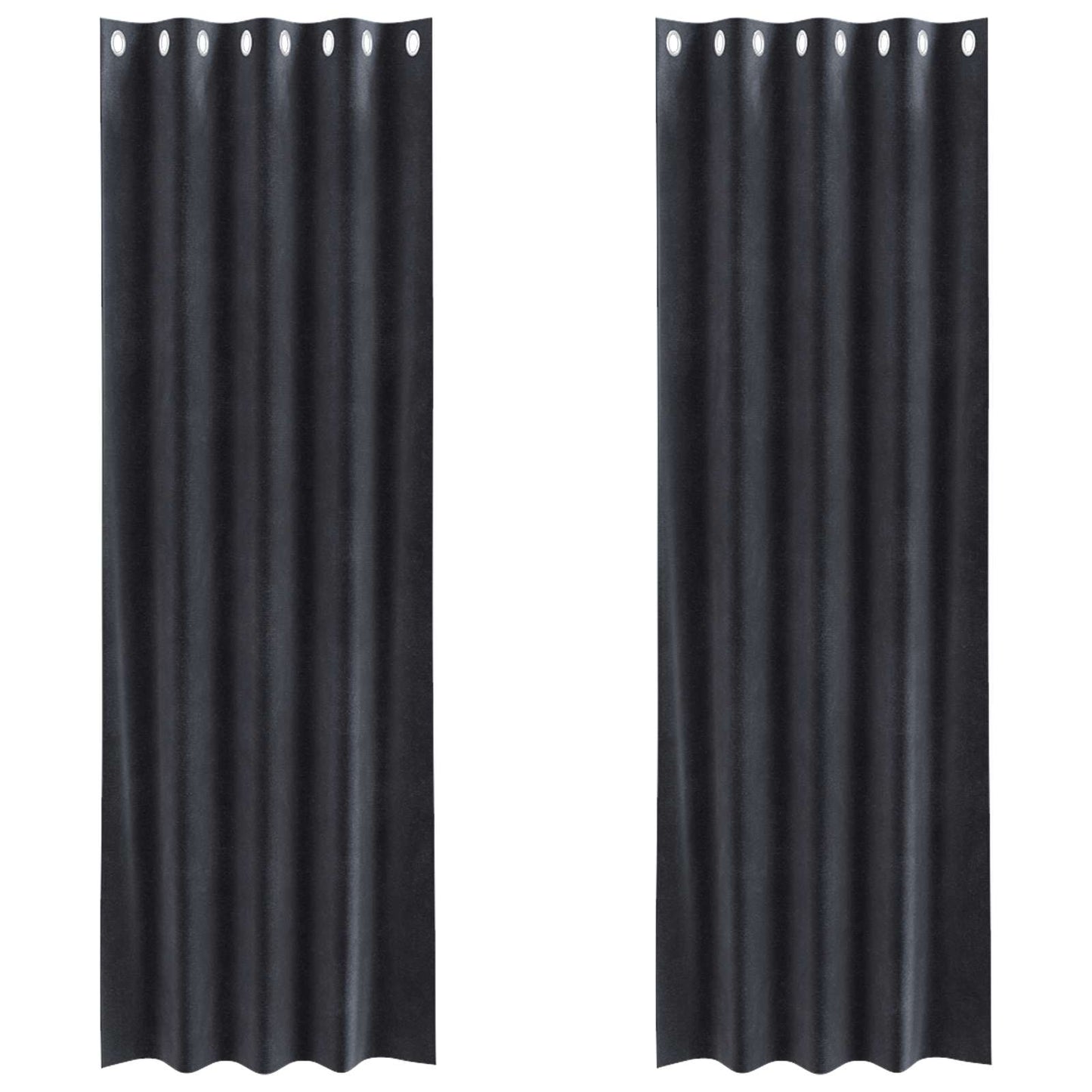 Verduisterende gordijnen 2 pcs Donkergrijs 140 x 245 cm Fluweel is nu te koop bij PeponiXL, paradijselijk wonen!