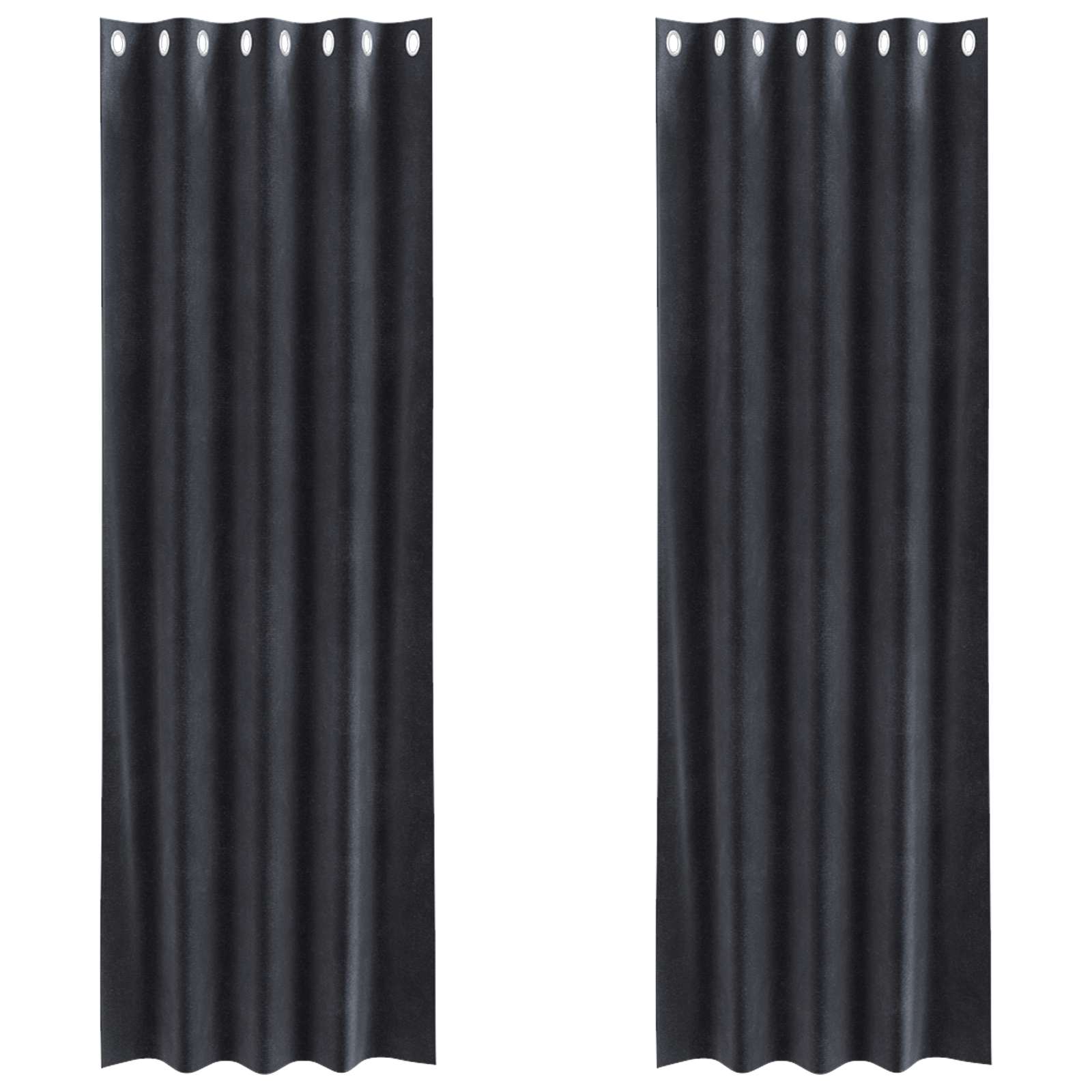 Verduisterende gordijnen 2 pcs Donkergrijs 140 x 245 cm Fluweel is nu te koop bij PeponiXL, paradijselijk wonen!