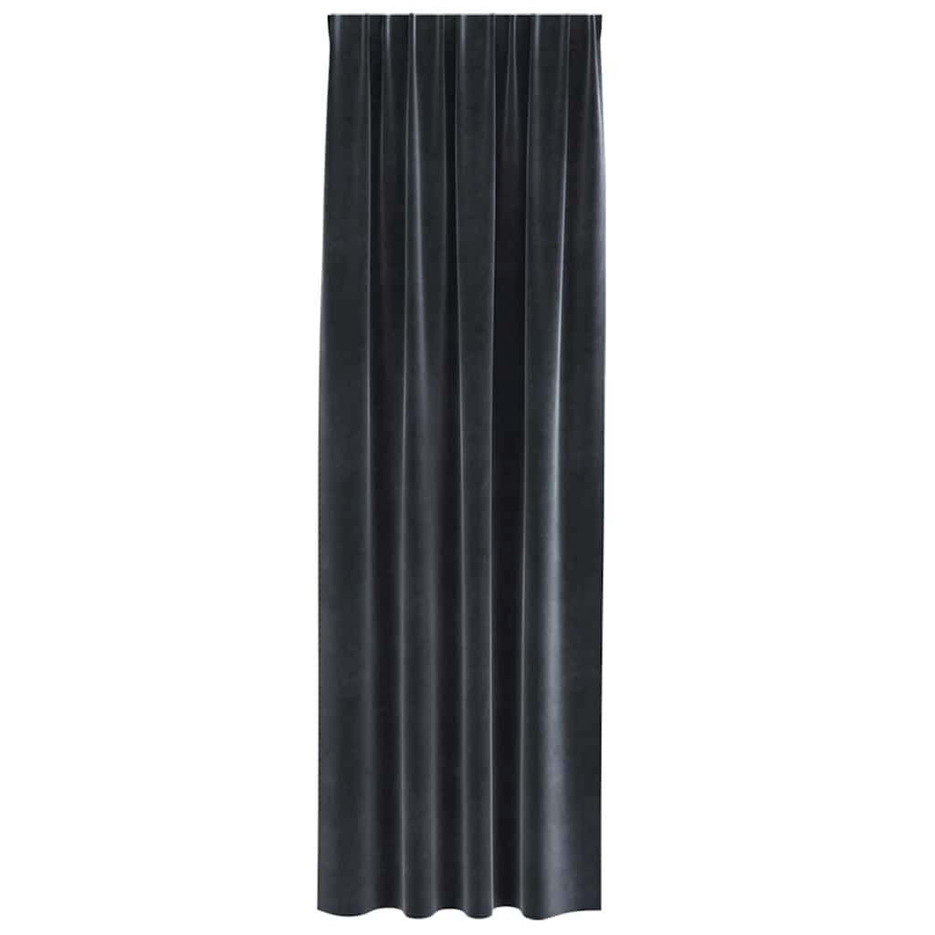 Verduisterende gordijnen 2 pcs Donkergrijs 140 x 245 cm Fluweel is nu te koop bij PeponiXL, paradijselijk wonen!
