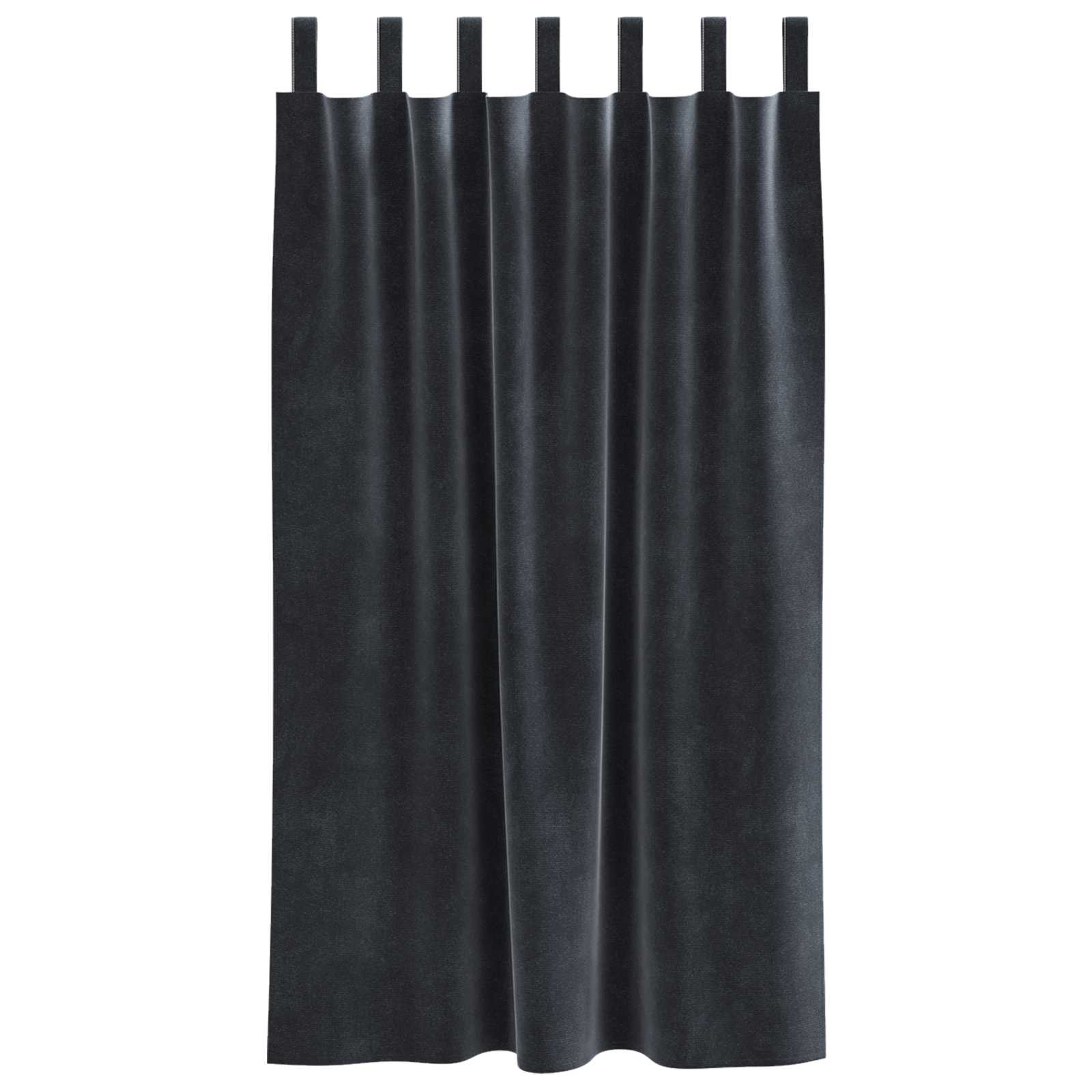 Verduisterende gordijnen 2 pcs Donkergrijs 140 x 175 cm Fluweel is nu te koop bij PeponiXL, paradijselijk wonen!