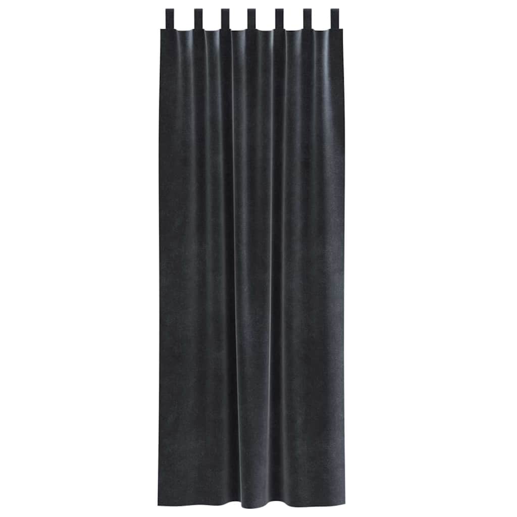 Verduisterende gordijnen 2 pcs Donkergrijs 140 x 225 cm Fluweel is nu te koop bij PeponiXL, paradijselijk wonen!