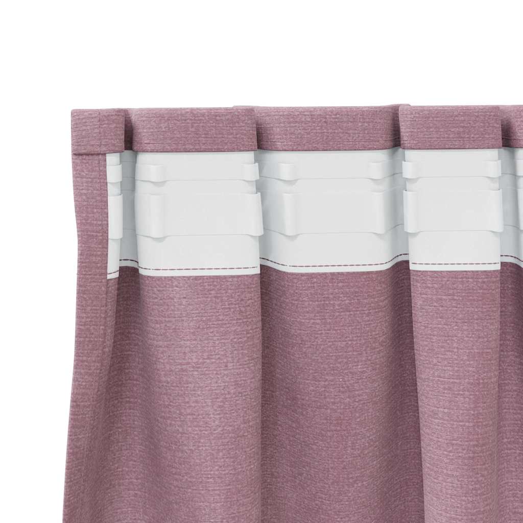 Verduisterende gordijnen 2 pcs Donkerroze 140 x 140 cm Fluweel is nu te koop bij PeponiXL, paradijselijk wonen!