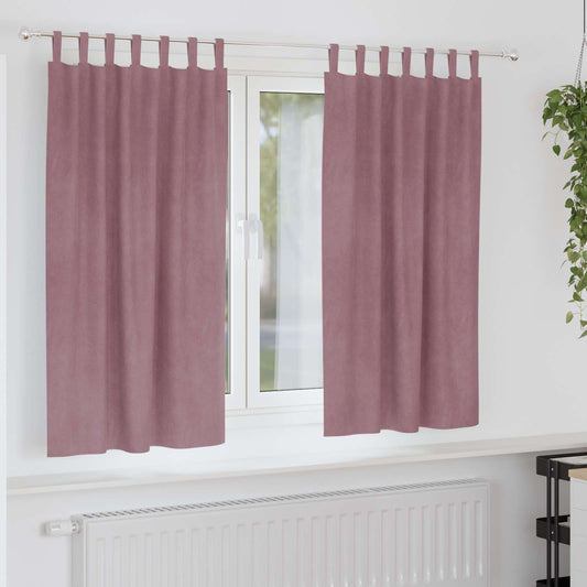 Verduisterende gordijnen 2 pcs Donkerroze 140 x 175 cm Fluweel is nu te koop bij PeponiXL, paradijselijk wonen!