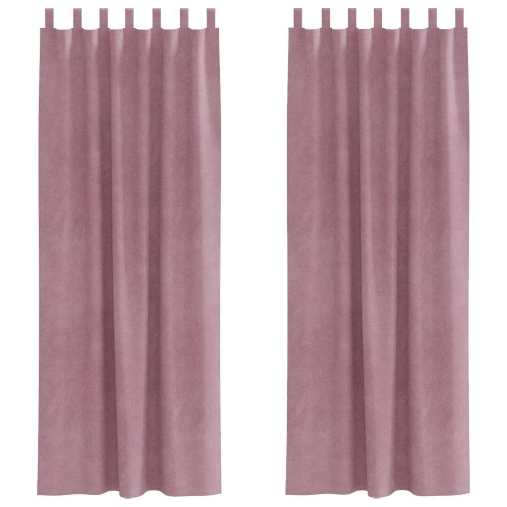 Verduisterende gordijnen 2 pcs Donkerroze 140 x 225 cm Fluweel is nu te koop bij PeponiXL, paradijselijk wonen!