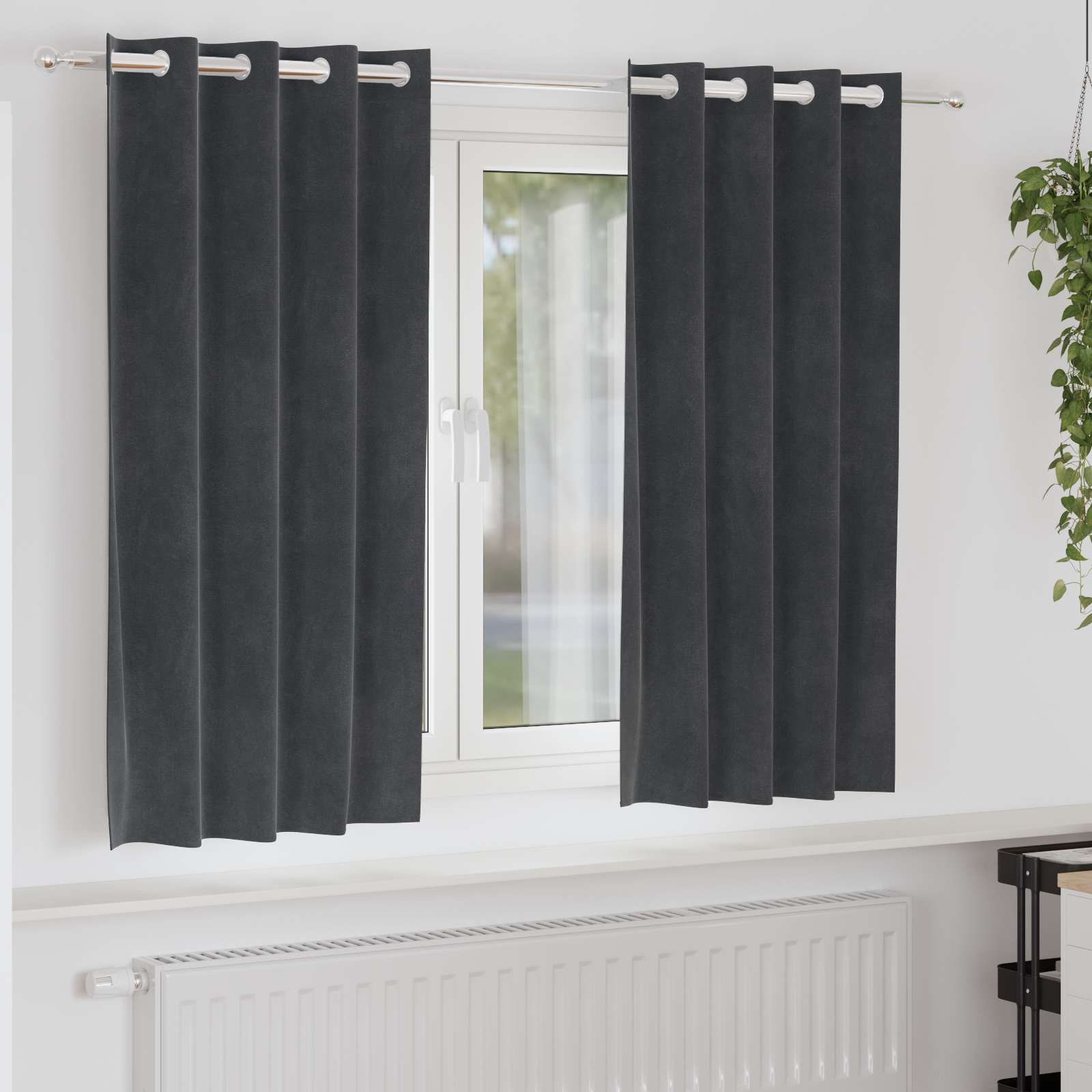 Verduisterende gordijnen 2 pcs Lichtgrijs 140 x 175 cm Fluweel is nu te koop bij PeponiXL, paradijselijk wonen!