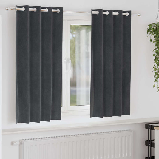 Verduisterende gordijnen 2 pcs Lichtgrijs 140 x 175 cm Fluweel is nu te koop bij PeponiXL, paradijselijk wonen!