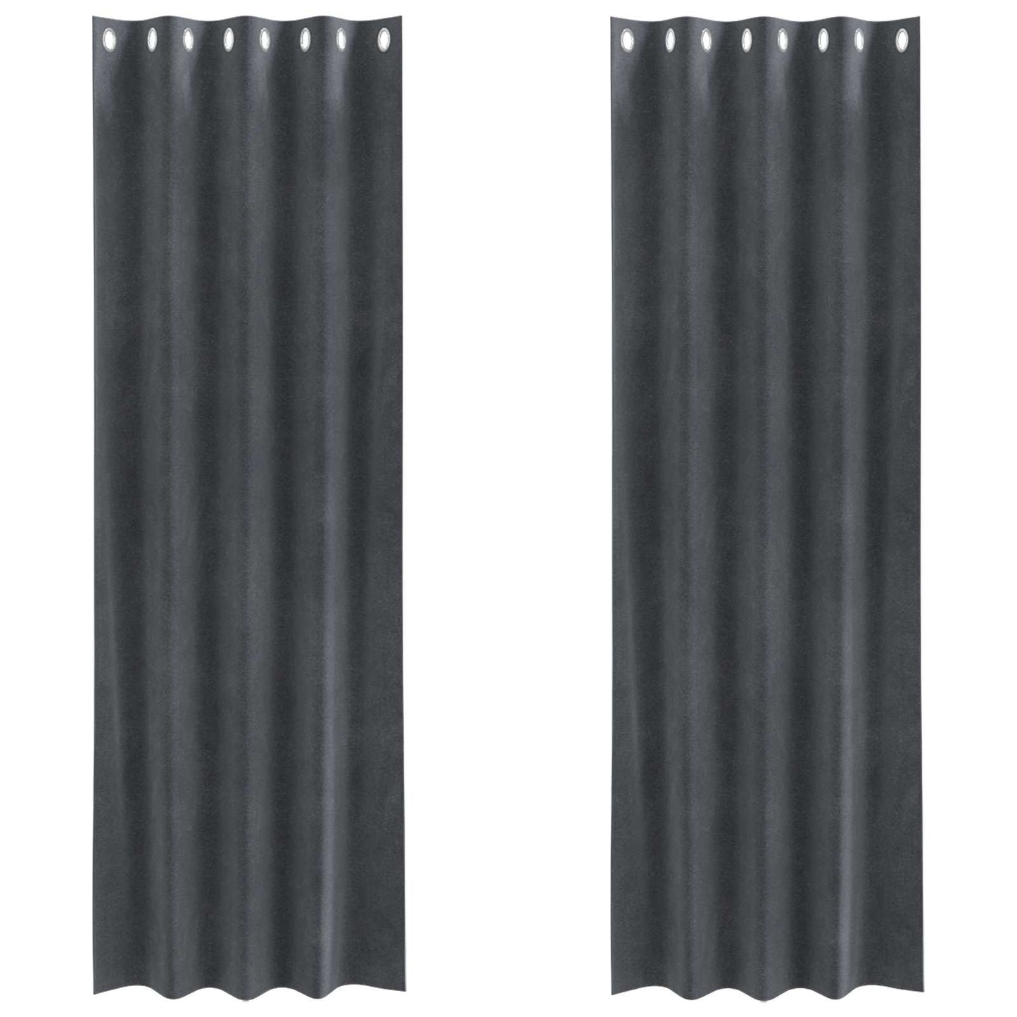 Verduisterende gordijnen 2 pcs Lichtgrijs 140 x 245 cm Fluweel is nu te koop bij PeponiXL, paradijselijk wonen!