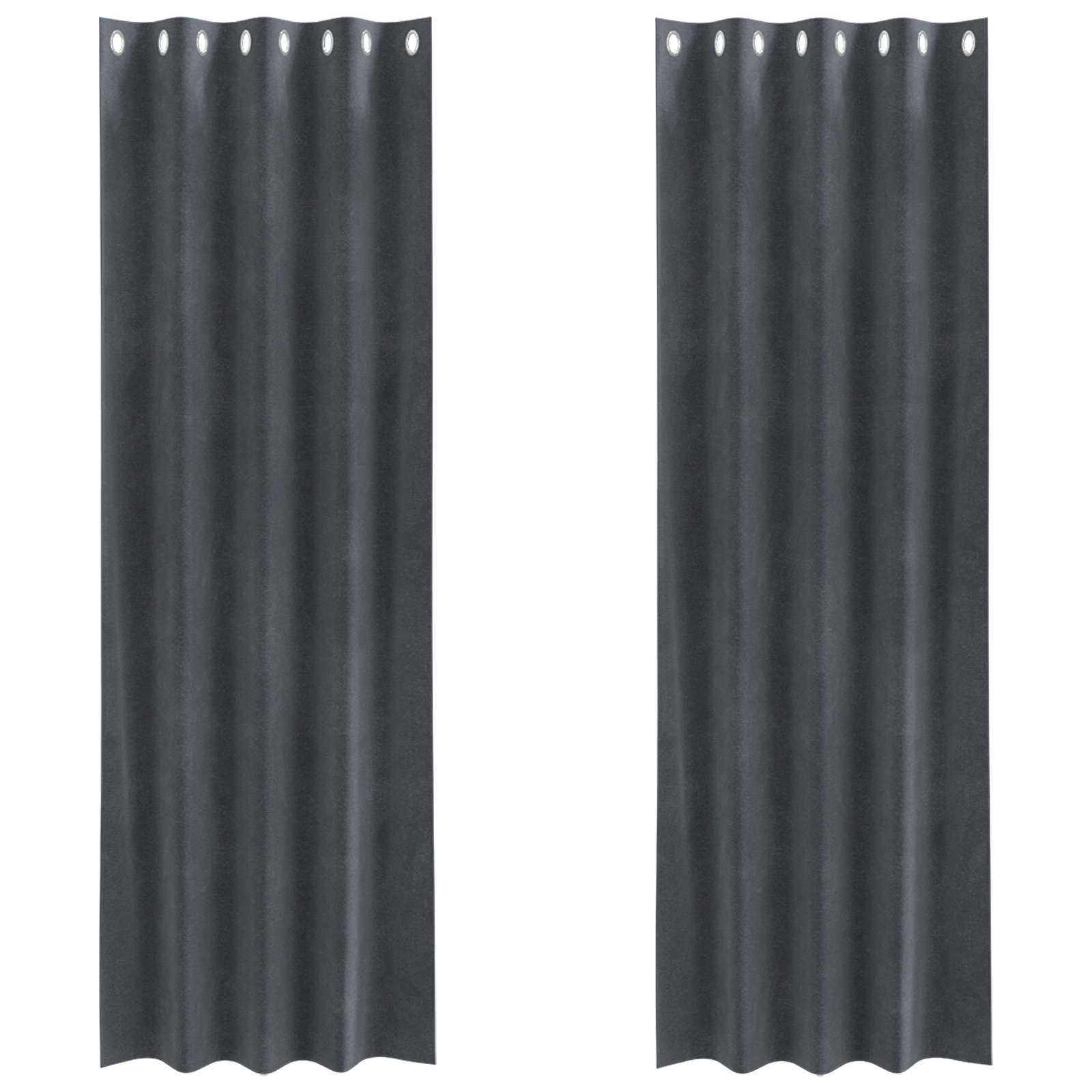 Verduisterende gordijnen 2 pcs Lichtgrijs 140 x 245 cm Fluweel is nu te koop bij PeponiXL, paradijselijk wonen!