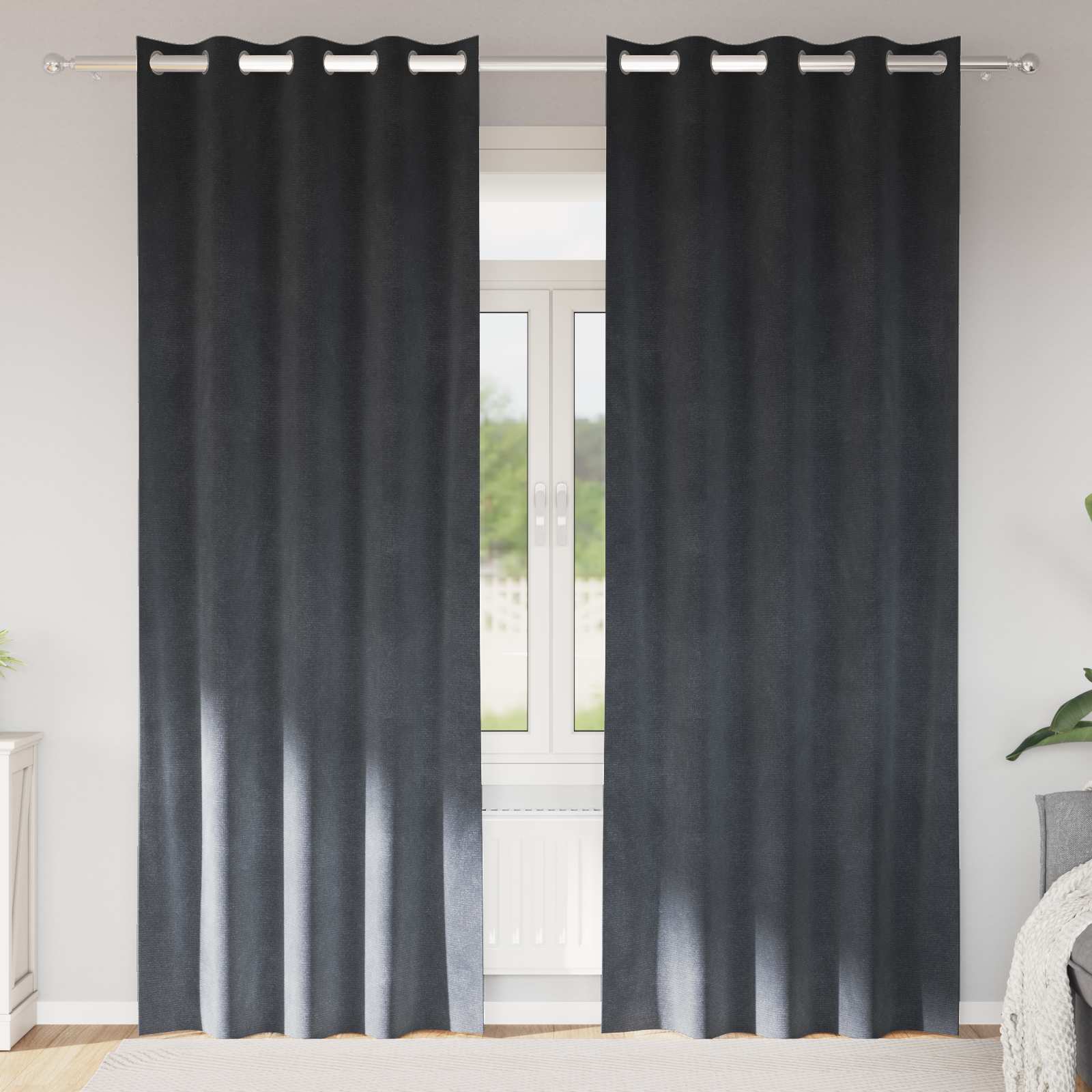 Verduisterende gordijnen 2 pcs Lichtgrijs 140 x 260 cm Fluweel is nu te koop bij PeponiXL, paradijselijk wonen!