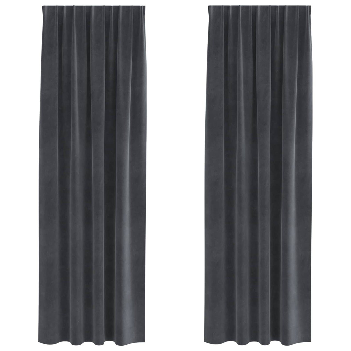 Verduisterende gordijnen 2 pcs Lichtgrijs 140 x 245 cm Fluweel is nu te koop bij PeponiXL, paradijselijk wonen!