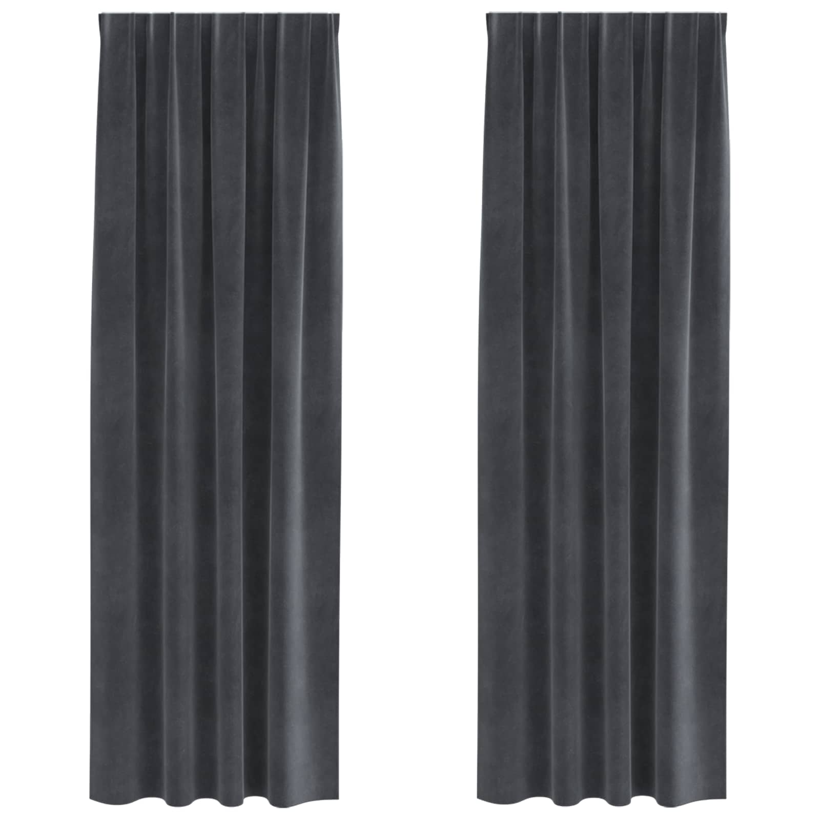 Verduisterende gordijnen 2 pcs Lichtgrijs 140 x 260 cm Fluweel is nu te koop bij PeponiXL, paradijselijk wonen!