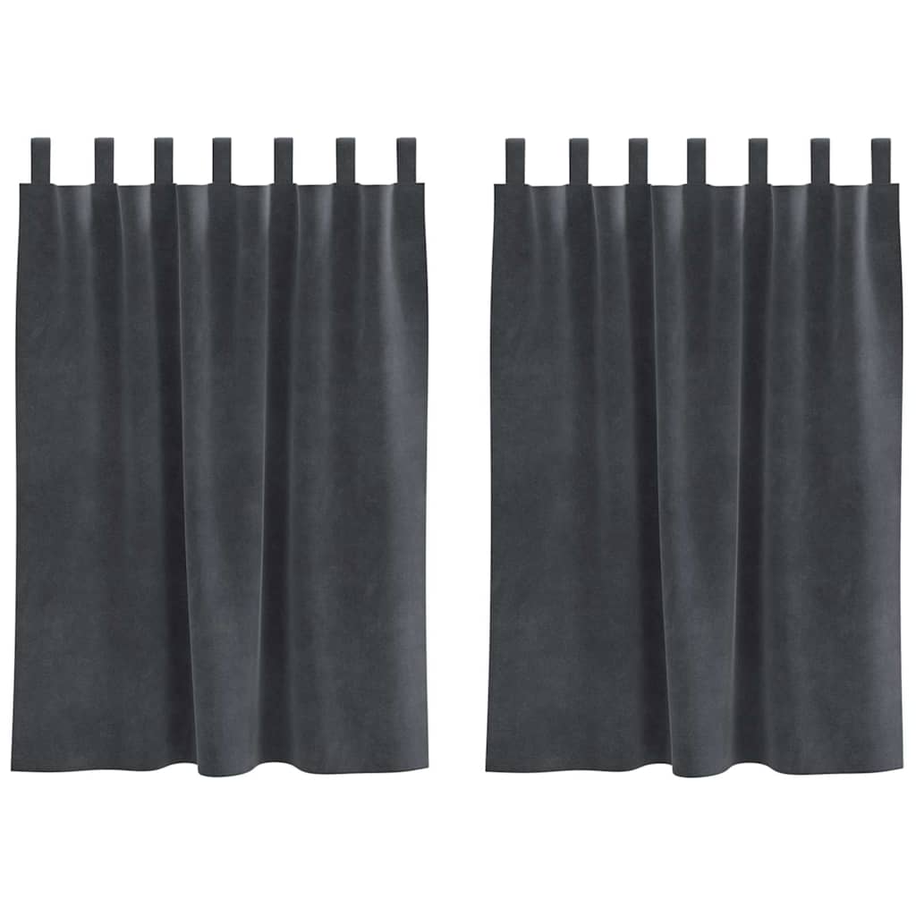 Verduisterende gordijnen 2 pcs Lichtgrijs 140 x 140 cm Fluweel is nu te koop bij PeponiXL, paradijselijk wonen!
