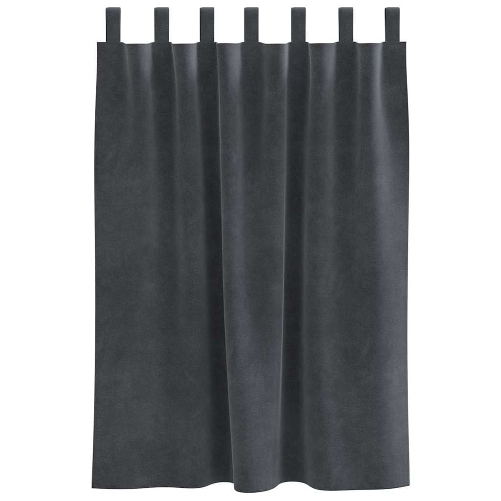 Verduisterende gordijnen 2 pcs Lichtgrijs 140 x 140 cm Fluweel is nu te koop bij PeponiXL, paradijselijk wonen!