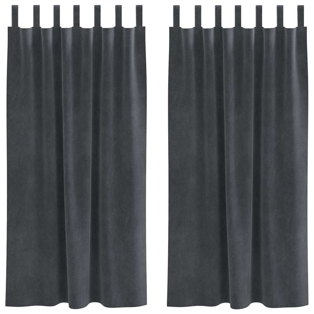 Verduisterende gordijnen 2 pcs Lichtgrijs 140 x 175 cm Fluweel is nu te koop bij PeponiXL, paradijselijk wonen!