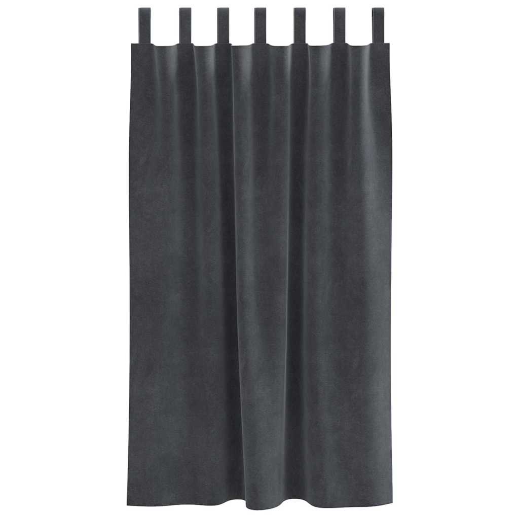 Verduisterende gordijnen 2 pcs Lichtgrijs 140 x 175 cm Fluweel is nu te koop bij PeponiXL, paradijselijk wonen!