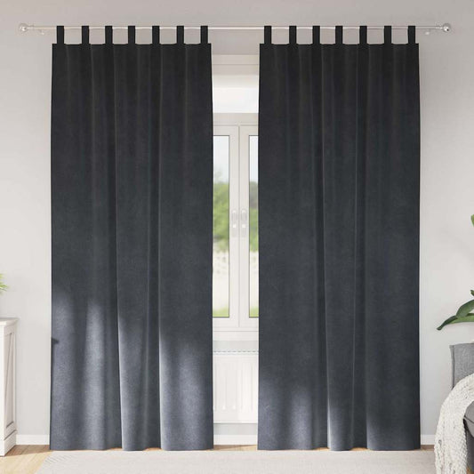 Verduisterende gordijnen 2 pcs Lichtgrijs 140 x 225 cm Fluweel is nu te koop bij PeponiXL, paradijselijk wonen!