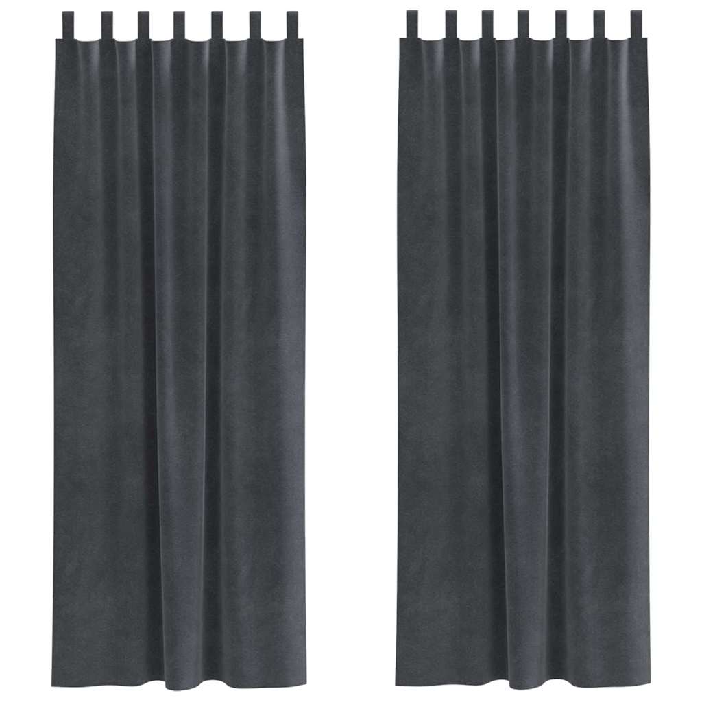 Verduisterende gordijnen 2 pcs Lichtgrijs 140 x 225 cm Fluweel is nu te koop bij PeponiXL, paradijselijk wonen!