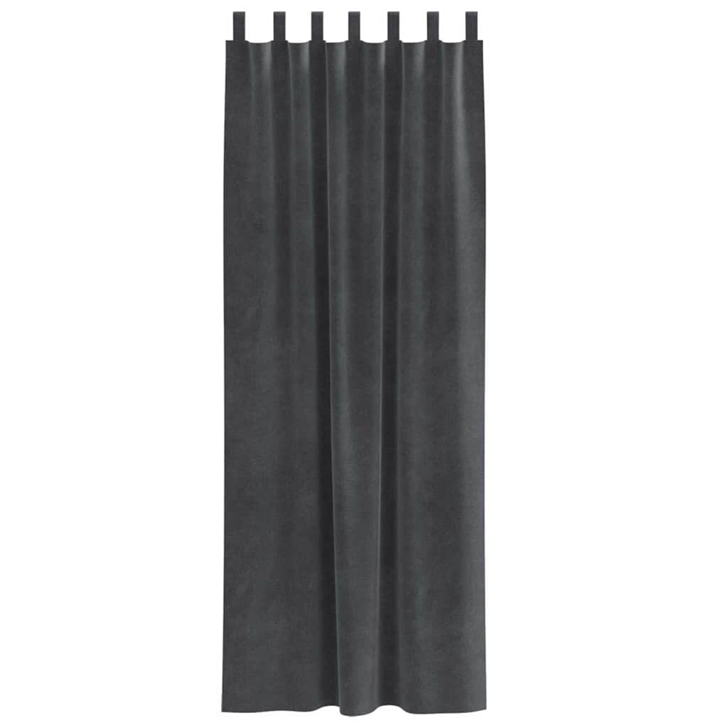 Verduisterende gordijnen 2 pcs Lichtgrijs 140 x 225 cm Fluweel is nu te koop bij PeponiXL, paradijselijk wonen!