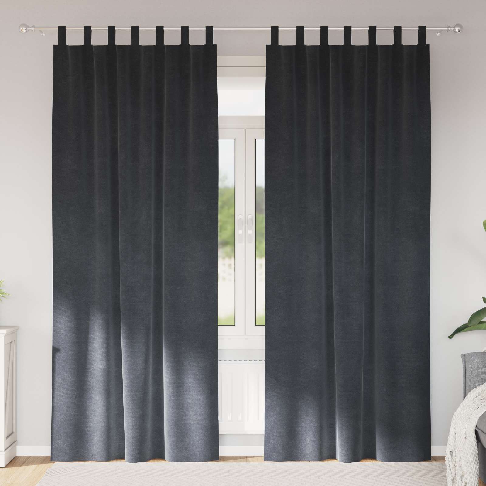 Verduisterende gordijnen 2 pcs Lichtgrijs 140 x 245 cm Fluweel is nu te koop bij PeponiXL, paradijselijk wonen!