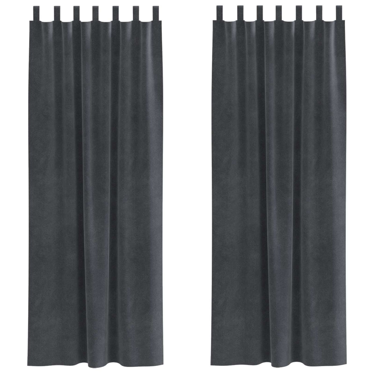 Verduisterende gordijnen 2 pcs Lichtgrijs 140 x 245 cm Fluweel is nu te koop bij PeponiXL, paradijselijk wonen!