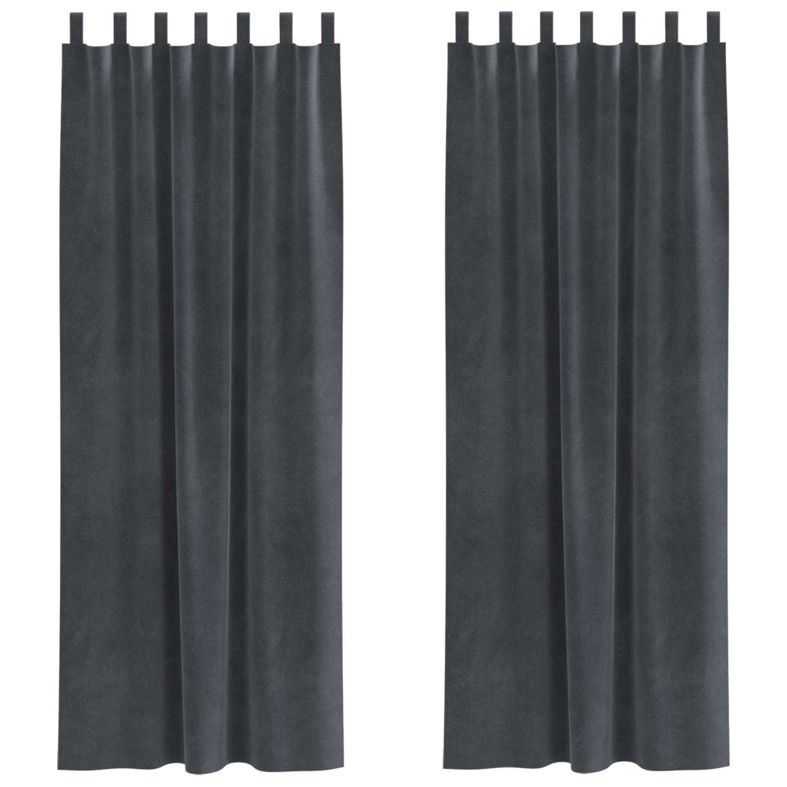 Verduisterende gordijnen 2 pcs Lichtgrijs 140 x 245 cm Fluweel is nu te koop bij PeponiXL, paradijselijk wonen!