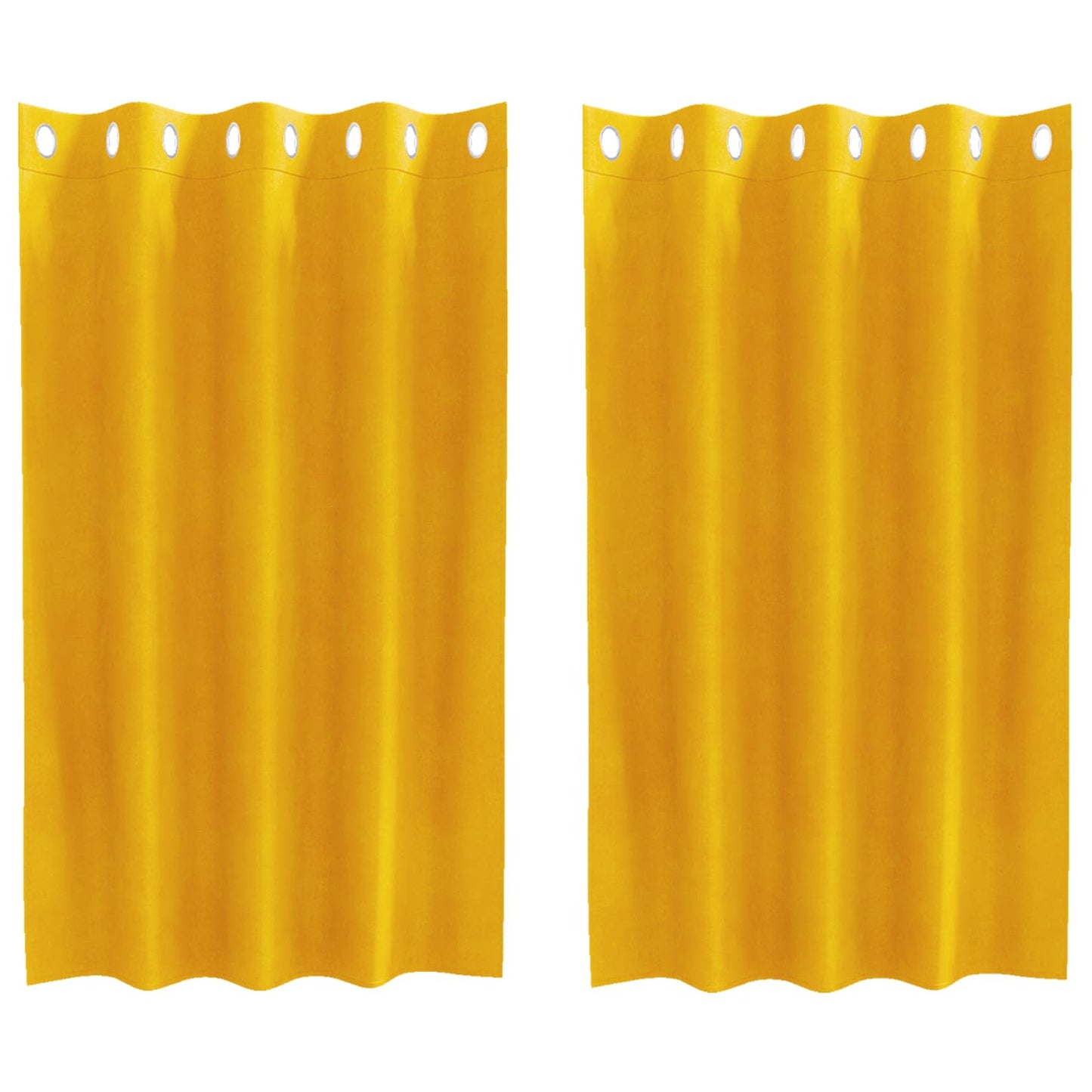 Verduisterende gordijnen 2 pcs Mosterdgeel 140 x 140 cm Fluweel is nu te koop bij PeponiXL, paradijselijk wonen!