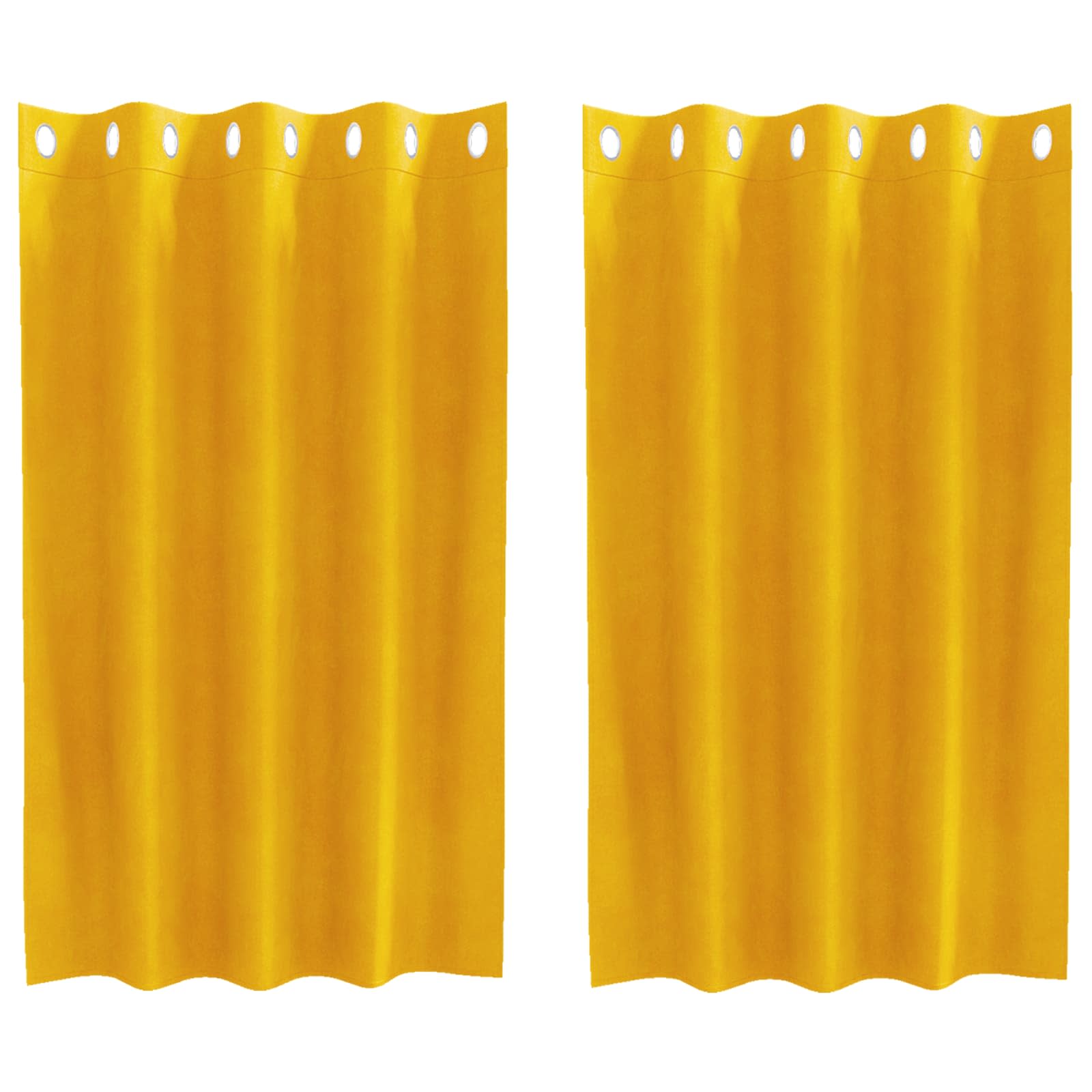 Verduisterende gordijnen 2 pcs Mosterdgeel 140 x 140 cm Fluweel is nu te koop bij PeponiXL, paradijselijk wonen!