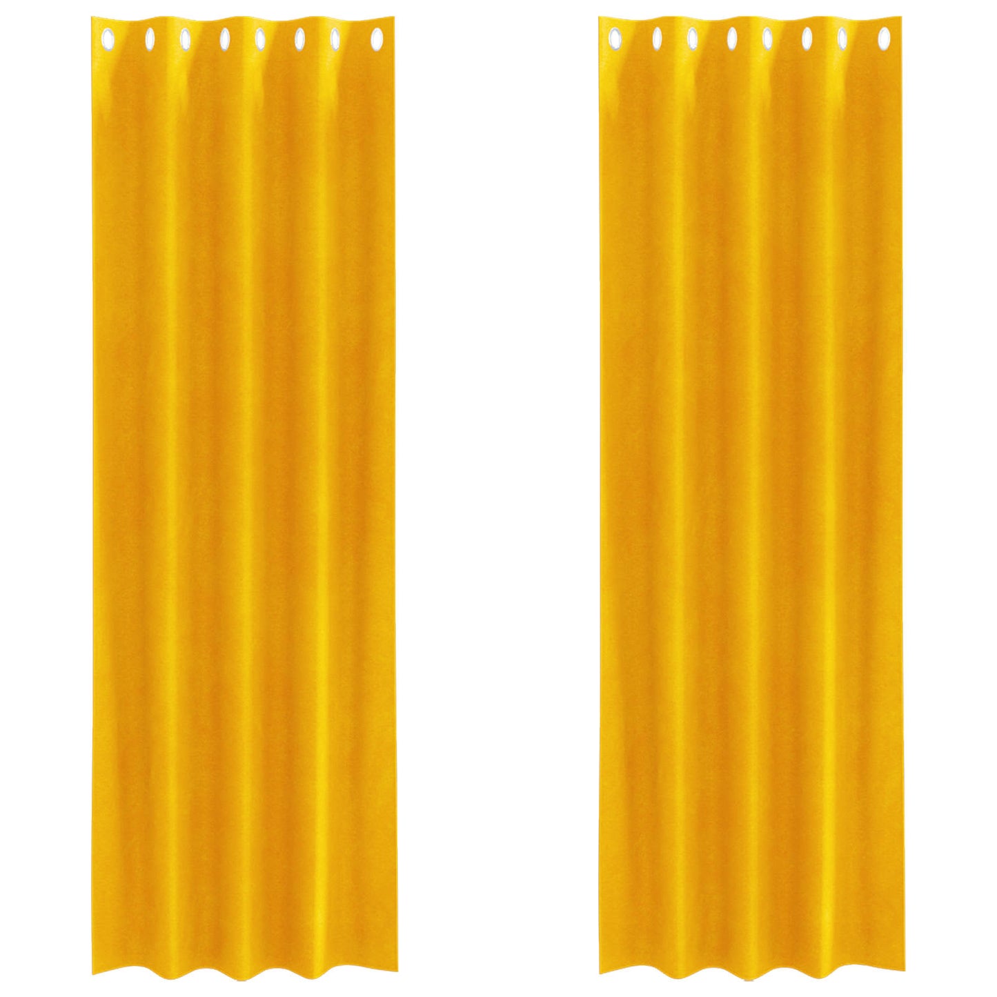 Verduisterende gordijnen 2 pcs Mosterdgeel 140 x 225 cm Fluweel is nu te koop bij PeponiXL, paradijselijk wonen!