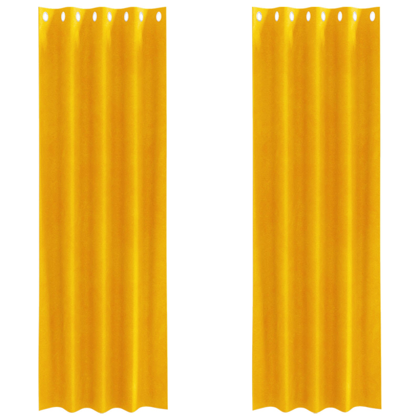 Verduisterende gordijnen 2 pcs Mosterdgeel 140 x 225 cm Fluweel is nu te koop bij PeponiXL, paradijselijk wonen!